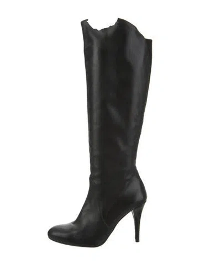 Pre-owned Stuart Weitzman Leather Boots In Black
