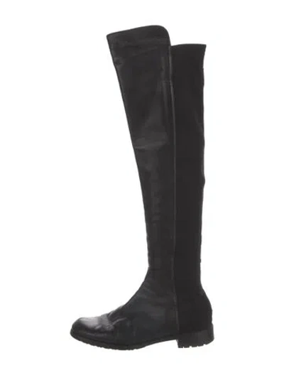 Pre-owned Stuart Weitzman Leather Boots In Black