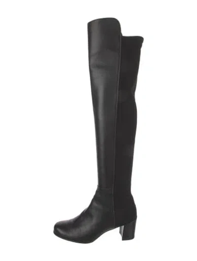 Pre-owned Stuart Weitzman Leather Boots In Black