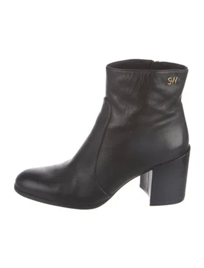 Pre-owned Stuart Weitzman Leather Boots In Black