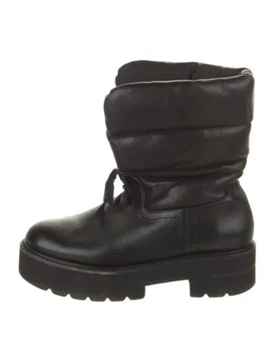 Pre-owned Stuart Weitzman Leather Boots In Black