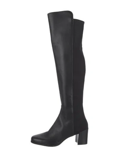Pre-owned Stuart Weitzman Leather Boots In Black