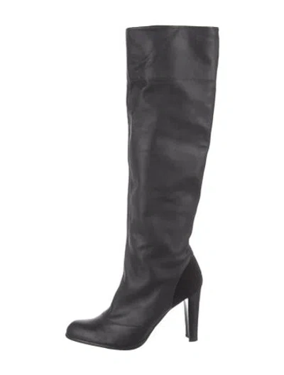 Pre-owned Stuart Weitzman Leather Boots In Black