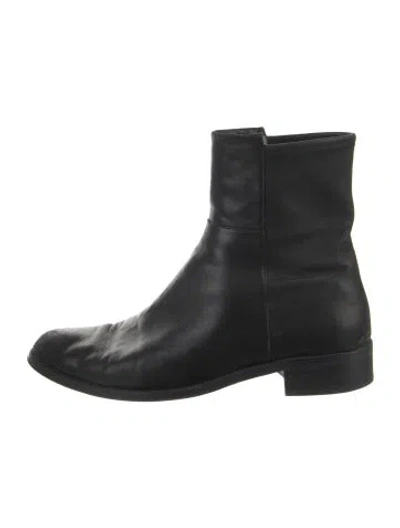 Pre-owned Stuart Weitzman Leather Boots In Black