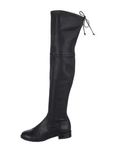 Pre-owned Stuart Weitzman Leather Boots In Black