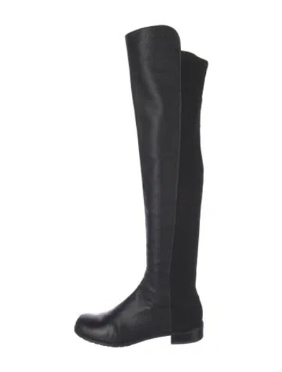Pre-owned Stuart Weitzman Leather Boots In Black