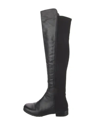 Pre-owned Stuart Weitzman Leather Boots In Black