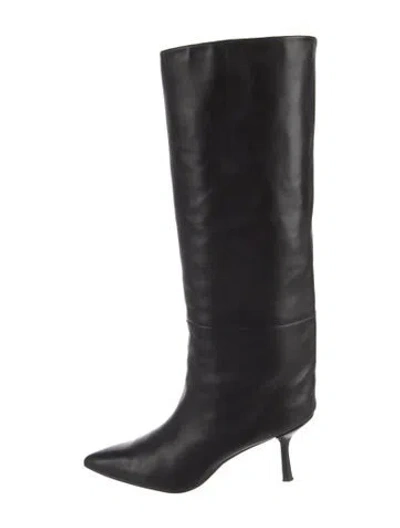 Pre-owned Stuart Weitzman Leather Boots In Black