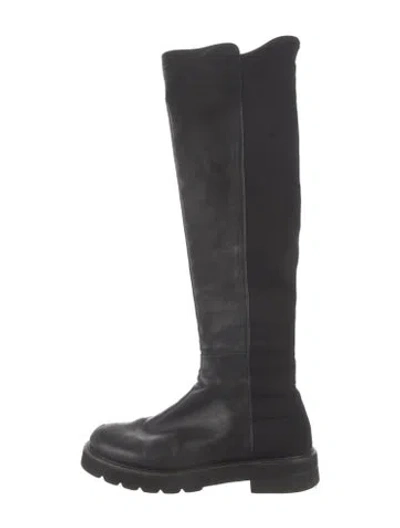 Pre-owned Stuart Weitzman Leather Boots In Black