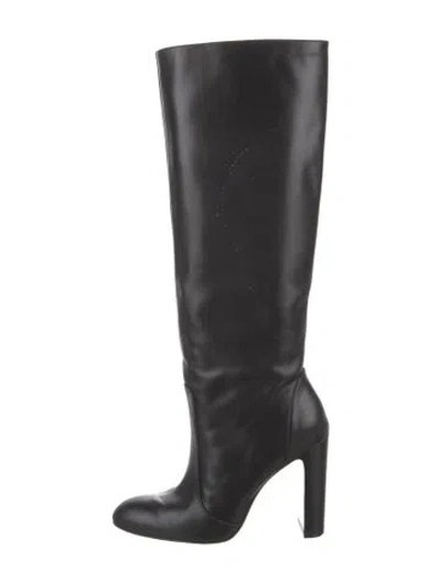 Pre-owned Stuart Weitzman Leather Boots In Black