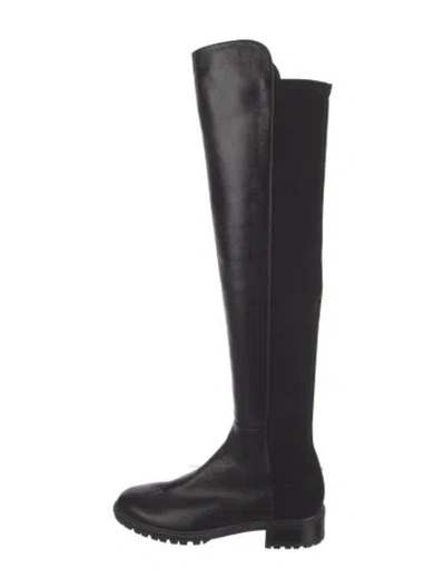 Pre-owned Stuart Weitzman Leather Boots In Black