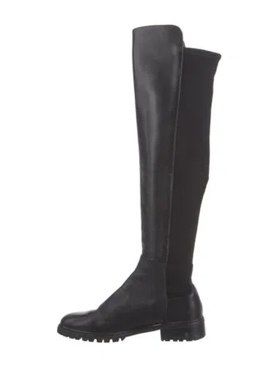 Pre-owned Stuart Weitzman Leather Boots In Black