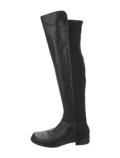 Pre-owned Stuart Weitzman Leather Boots In Black