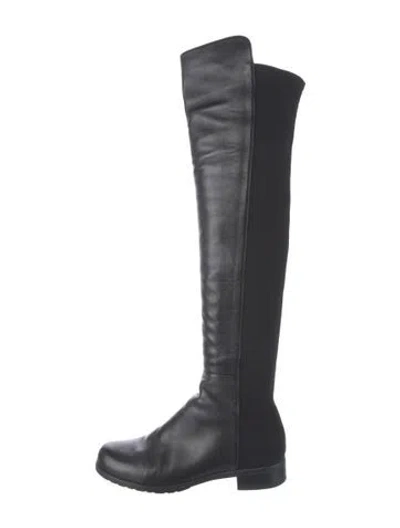 Pre-owned Stuart Weitzman Leather Boots In Black