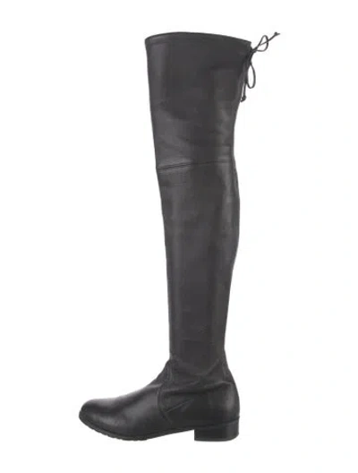 Pre-owned Stuart Weitzman Leather Boots In Black