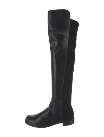 Pre-owned Stuart Weitzman Leather Boots In Black