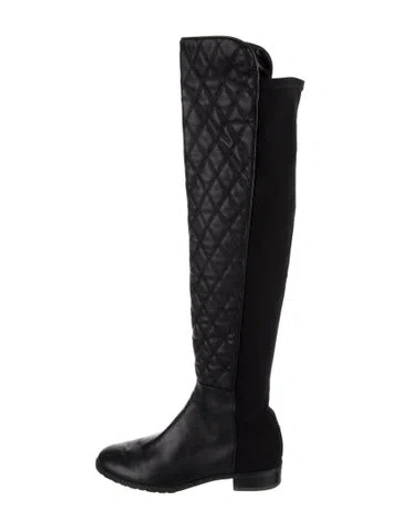 Pre-owned Stuart Weitzman Leather Boots In Black