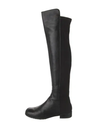 Pre-owned Stuart Weitzman Leather Boots In Black