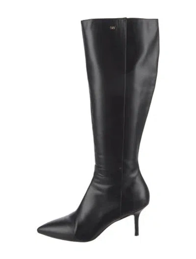 Pre-owned Stuart Weitzman Leather Boots In Black