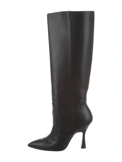 Pre-owned Stuart Weitzman Leather Boots In Black