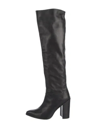 Pre-owned Stuart Weitzman Leather Boots In Black