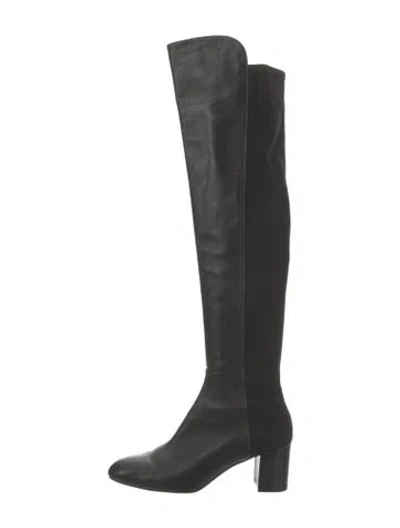 Pre-owned Stuart Weitzman Leather Boots In Black