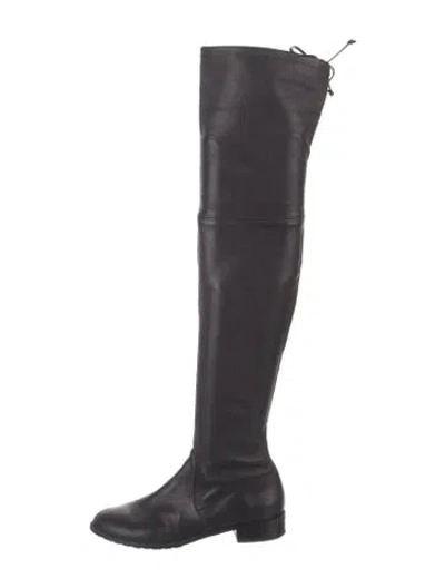 Pre-owned Stuart Weitzman Leather Boots In Black