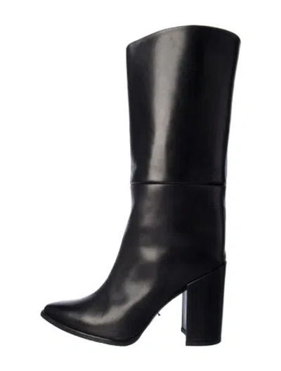 Pre-owned Stuart Weitzman Leather Boots In Black