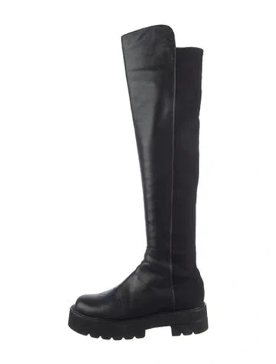 Pre-owned Stuart Weitzman Leather Boots In Black