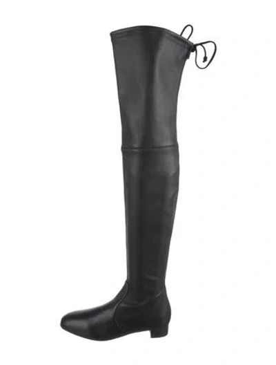 Pre-owned Stuart Weitzman Leather Boots In Black