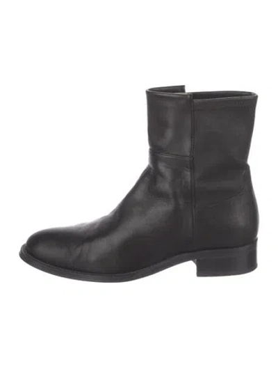 Pre-owned Stuart Weitzman Leather Boots In Black