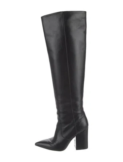 Pre-owned Stuart Weitzman Leather Boots In Black