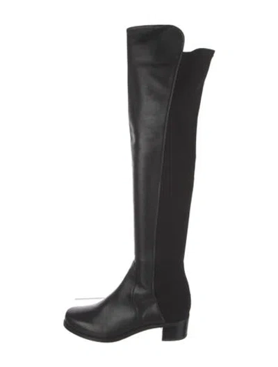 Pre-owned Stuart Weitzman Leather Boots In Black