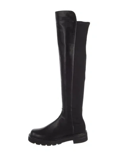 Pre-owned Stuart Weitzman Leather Boots In Black