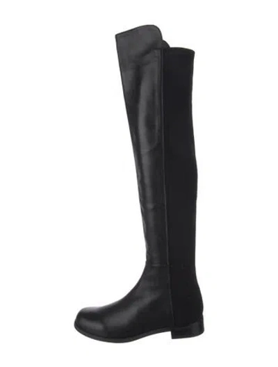 Pre-owned Stuart Weitzman Leather Boots In Black