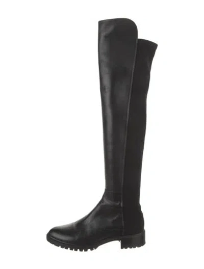 Pre-owned Stuart Weitzman Leather Boots In Black