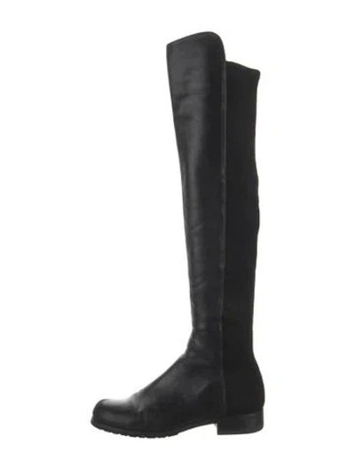 Pre-owned Stuart Weitzman Leather Boots In Black