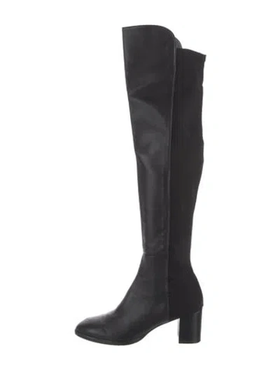 Pre-owned Stuart Weitzman Leather Boots In Black