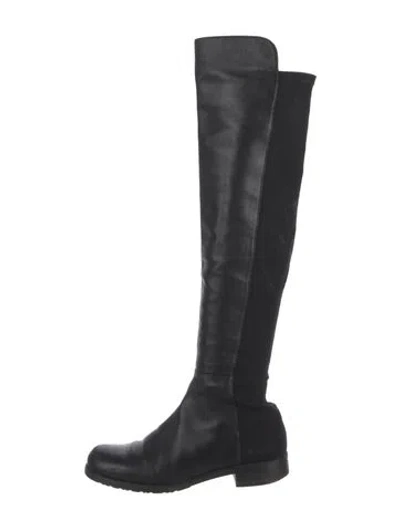 Pre-owned Stuart Weitzman Leather Boots In Black