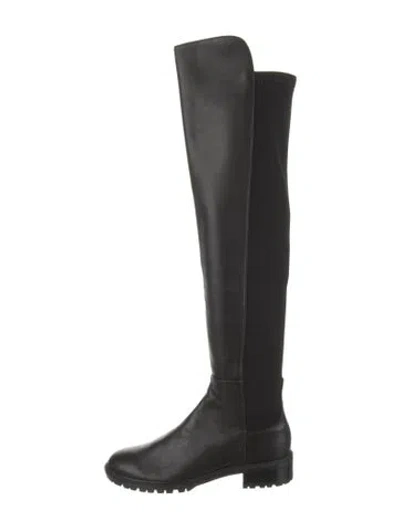 Pre-owned Stuart Weitzman Leather Boots In Black
