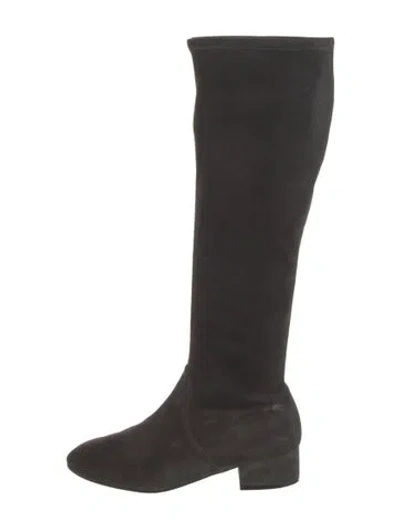 Pre-owned Stuart Weitzman Leather Boots In Black