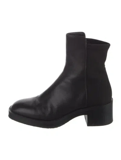 Pre-owned Stuart Weitzman Leather Boots In Black