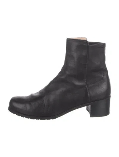 Pre-owned Stuart Weitzman Leather Boots In Black