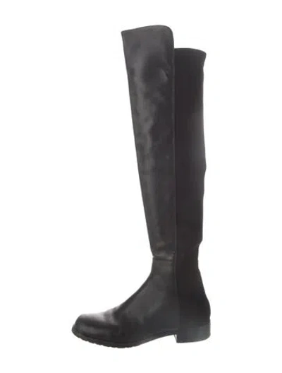 Pre-owned Stuart Weitzman Leather Boots In Black