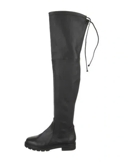 Pre-owned Stuart Weitzman Leather Boots In Black