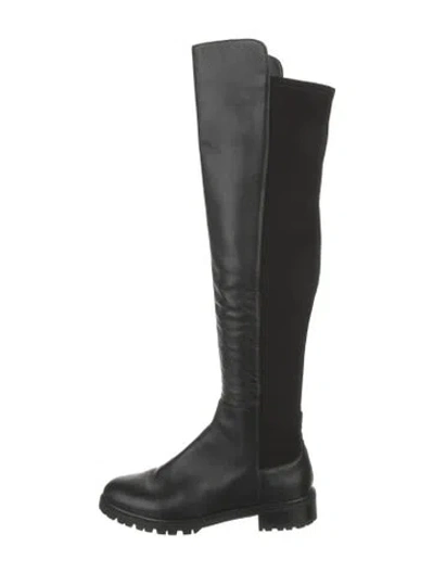 Pre-owned Stuart Weitzman Leather Boots In Black