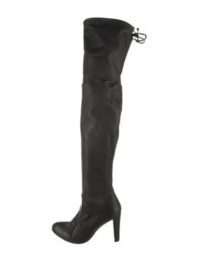 Pre-owned Stuart Weitzman Leather Boots In Black