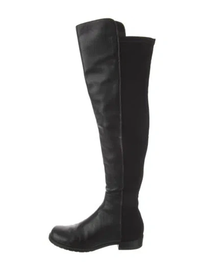 Pre-owned Stuart Weitzman Leather Boots In Black