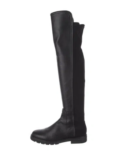 Pre-owned Stuart Weitzman Leather Boots In Black
