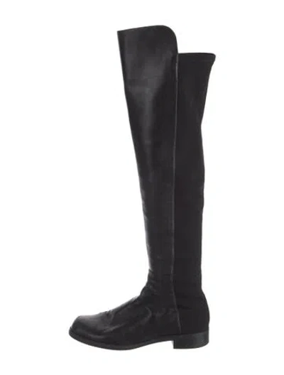 Pre-owned Stuart Weitzman Leather Boots In Black